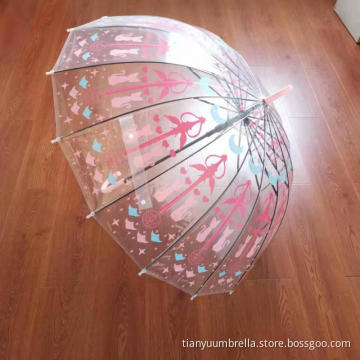 Factory Sale Clear Transparent POE Umbrella